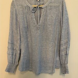 Rails “Caterina Sanibel Stripe” top w stitching detail on arms, size Small